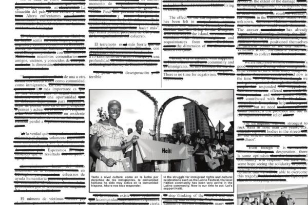 Newspaper article about earthquake in Haiti