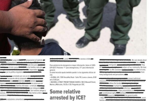 Newspaperarticle with words redacted to create poem